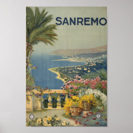 Sanremo Italië vintage reiskunst Poster