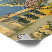 Sanremo Italië vintage reiskunst Poster (Hoek)