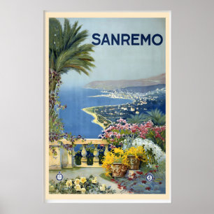 Sanremo San Remo Middellandse Zee Italië Wereld Re Poster