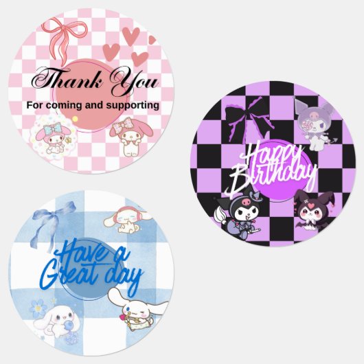 Sanrio karakterstickers labels (Groep)