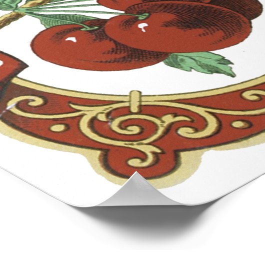 Sans Cerises Alcool  Label Poster (Hoek)