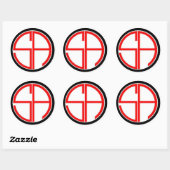 Sans Crosshairs Ronde Sticker (Vel)