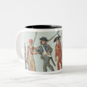 Sans Culotte Lighting zijn Pipe Tweekleurige Koffiemok (Voorkant links)