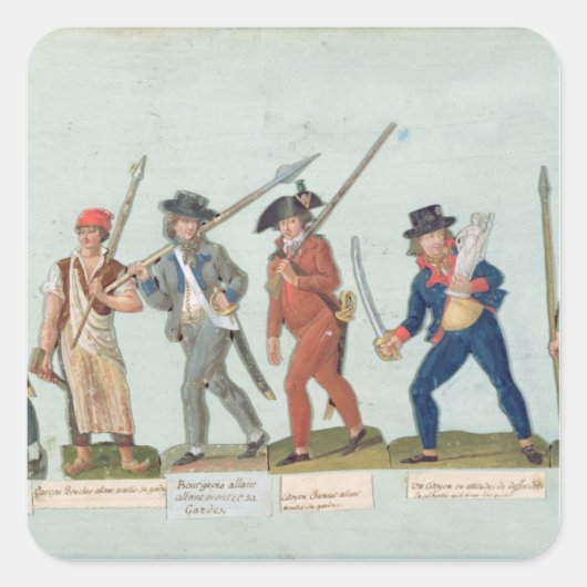 Sans Culotte Lighting zijn Pipe Vierkante Sticker (Voorkant)