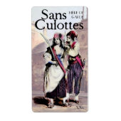 Sans Culottes Etiket (Voorkant)