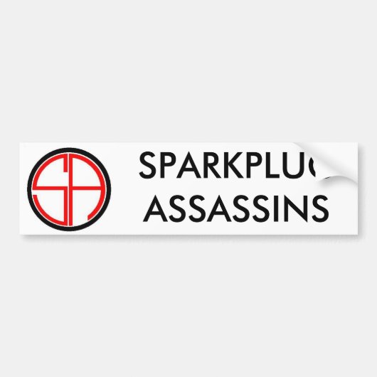 Sans kruisstoelen, SPARKPLUGASSASSASSINS Bumpersticker (Voorkant)