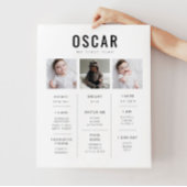 Sans Serif Milestone Poster met 3 foto's