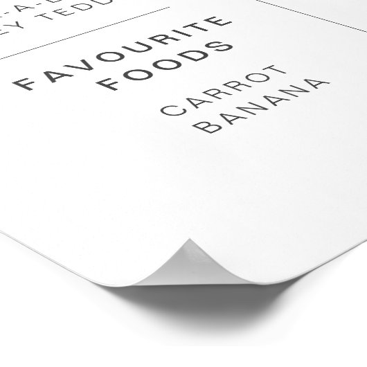 Sans Serif Milestone Poster met pictogrammen (Hoek)