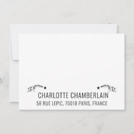  Sans Serif Name Decorative Shooting Stars Notitiekaartje