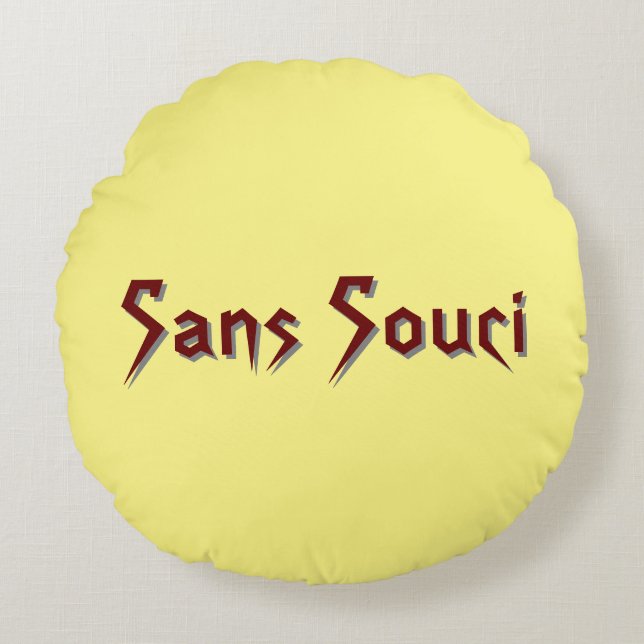 Sans Souci rond kussen (Voorkant)
