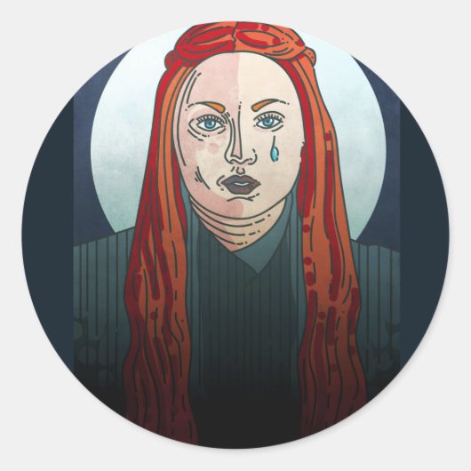 Sansa Stark Game of Thrones Ronde Sticker (Voorkant)