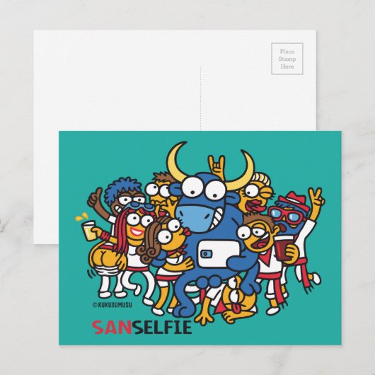 Sanselfie Briefkaart (Voorkant / Achterkant)