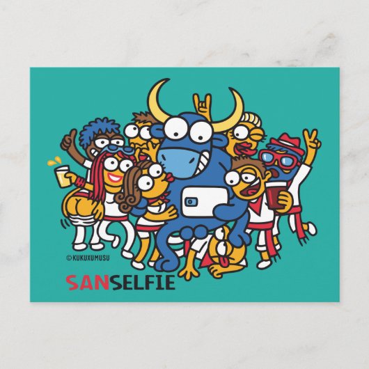 Sanselfie Briefkaart (Voorkant)