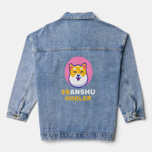 Sanshu Hodler Sanshu Inu Coin Cryptocurrency Crypt Denim Jacket