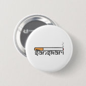 Sanskari Indian Desi Girl of boy Sutta Hindi Sloga Ronde Button 5,7 Cm (Voorkant /achterkant)