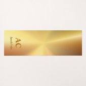 Sanskriet Chakra Om Hamsa Gold Metallic Yogamat (Achterkant (horizontaal))