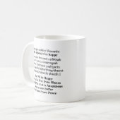 Sanskriet Mantra Voor Vrede Koffiemok (Voorkant links)