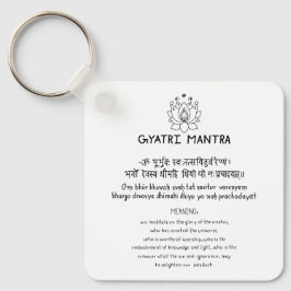 Sanskrit Gyatri Mantra Sleutelhanger