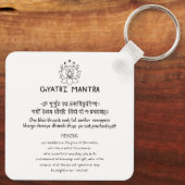 Sanskrit Gyatri Mantra Sleutelhanger (Achterkant)