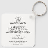 Sanskrit Gyatri Mantra Sleutelhanger (Achterkant)