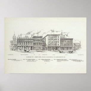 Sansome West side California en Sacramento Poster