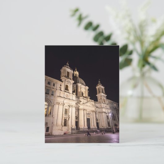 Sant Agnese-kerk aan het Piazza Navona - Rome Briefkaart (Staand voorkant)