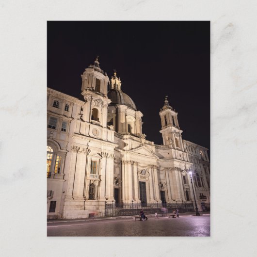 Sant Agnese kerk in Piazza Navona - Rome Briefkaart (Voorkant)