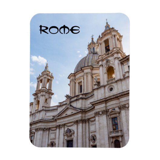 Sant Agnese kerk in Piazza Navona - Rome Magneet (Verticaal)