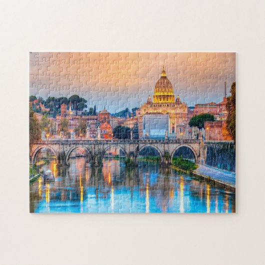 Sant Angelo Bridge Rome Italië Jigzaag Puzzle Legpuzzel (Horizontaal)
