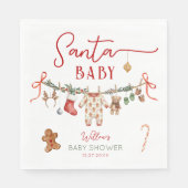 Sant Baby Clothesline Baby Shower Napkins Servet (Voorkant)