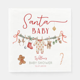 Sant Baby Clothesline Baby Shower Napkins Servet