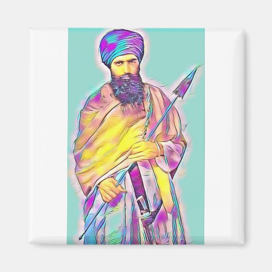 Sant Jurnail Singh Bhindranwale Magneet (Voorkant)