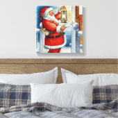 Santa 001 canvas afdruk (Insitu (Slaapkamer))