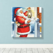 Santa 001 canvas afdruk (Insitu (Houten vloer))