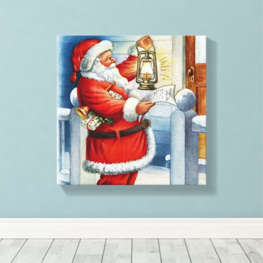 Santa 001 canvas afdruk (Insitu (Houten vloer))