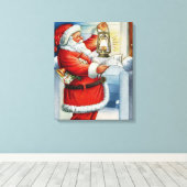 Santa 001 canvas afdruk (Insitu (Houten vloer))