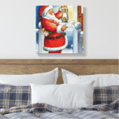 Santa 001 canvas afdruk (Insitu (Slaapkamer))
