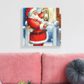 Santa 001 canvas afdruk (Insitu (Woonkamer))