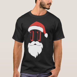 Santa 11 jaar oude grafische 11e verjaardag Christ T-shirt
