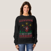 Santa 12 Dabs van Kerstmis Ugly Xmas Sweater (Voorkant volledig)