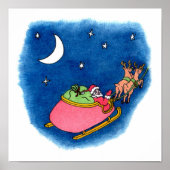 Santa 12x12 afdrukken poster (Voorkant)