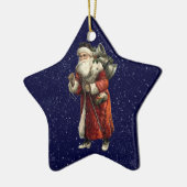 Santa & 3 Wijze Mannen Kerstster & Sneeuw Ornament (Links)