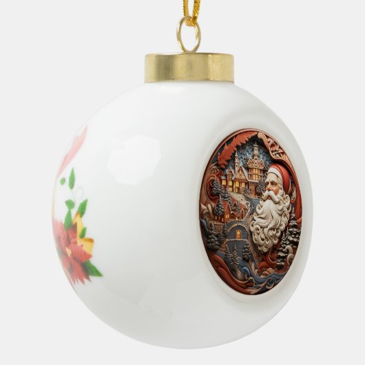 Santa 3D Ball Ornament (Links)
