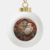 Santa 3D Ball Ornament (Voorkant)