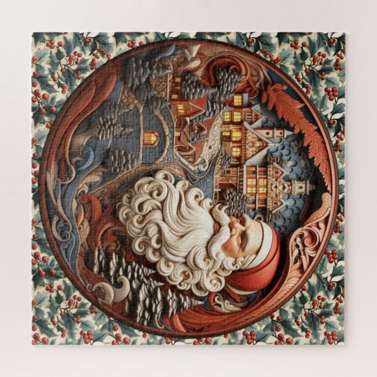 Santa 3D puzzel Legpuzzel (Horizontaal)