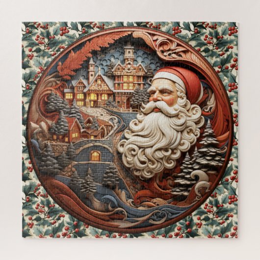 Santa 3D puzzel Legpuzzel (Verticaal)
