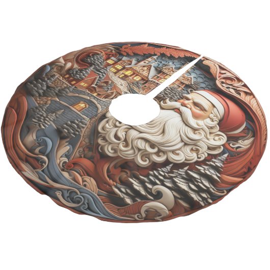 Santa 3D Tree Rok Kerstboom Rok (Gekanteld)