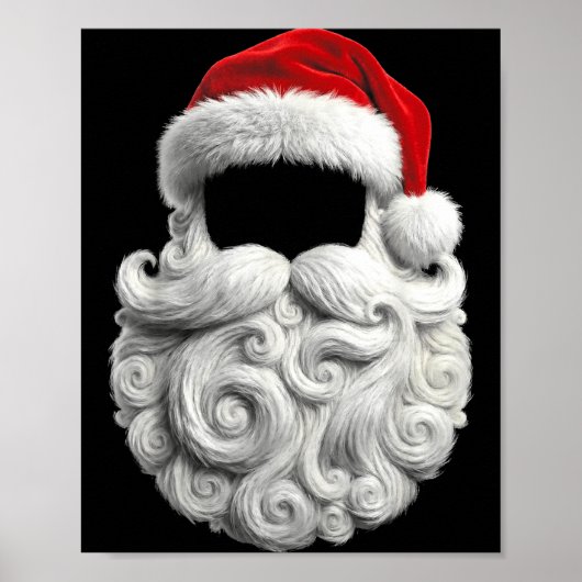 Santa 67 6 7 Six Seven Beard Cool Realistic  Poster (Voorkant)
