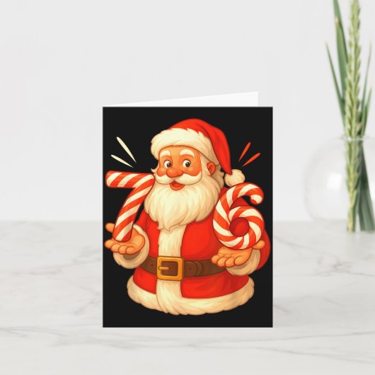Santa 67 Candy Cane Six Seven Santa Claus Funny Ch Kaart (Voorkant)