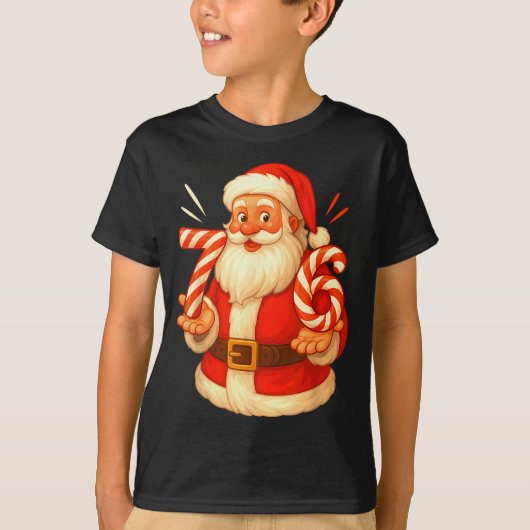 Santa 67 Candy Cane Six Seven Santa Claus Funny Ch T-shirt (Voorkant)